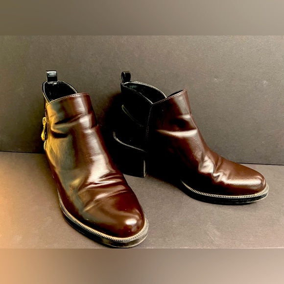 Zara Trafuluc boots with gold zippers. 2 Tone Black & Expresso, classic beauty - Picture 8 of 11